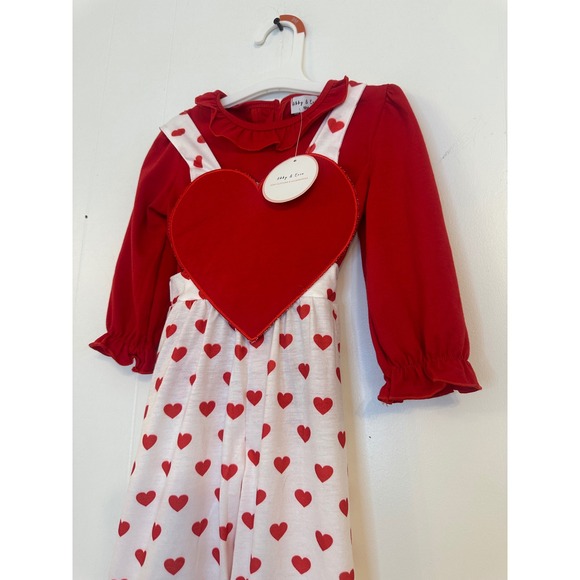 NWT Abby & Evie Red Heart Jumpsuit Set Size 18M Valentines Day Outfit - Picture 2 of 4